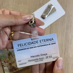 Alternative view of Crachá congresso 2026 Felicidade Eterna